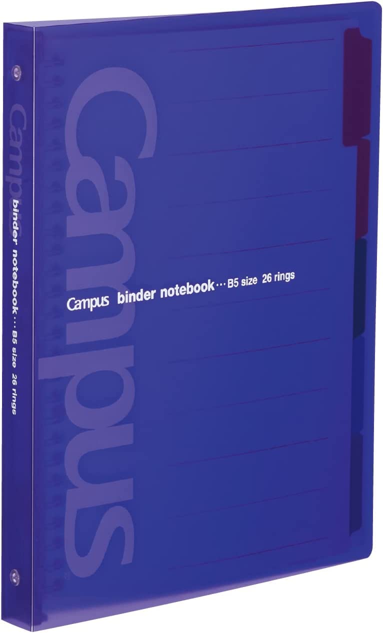 Kokuyo Campus Slide Binder with 5 Tab Dividers, Middle Type, B5, 26 Holes