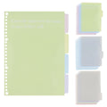 Wealrit 1 Set B5 Plastic Dividers,Index Divider with 26 Hole Punch,4 Color