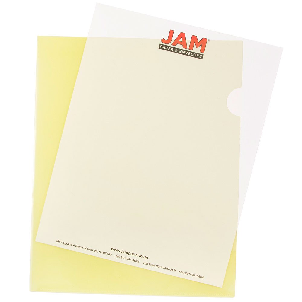 JAM PAPER Plastic Sleeves - Letter Sized - 9 x 11 1/2 - Clear Project Pockets - 12 Page