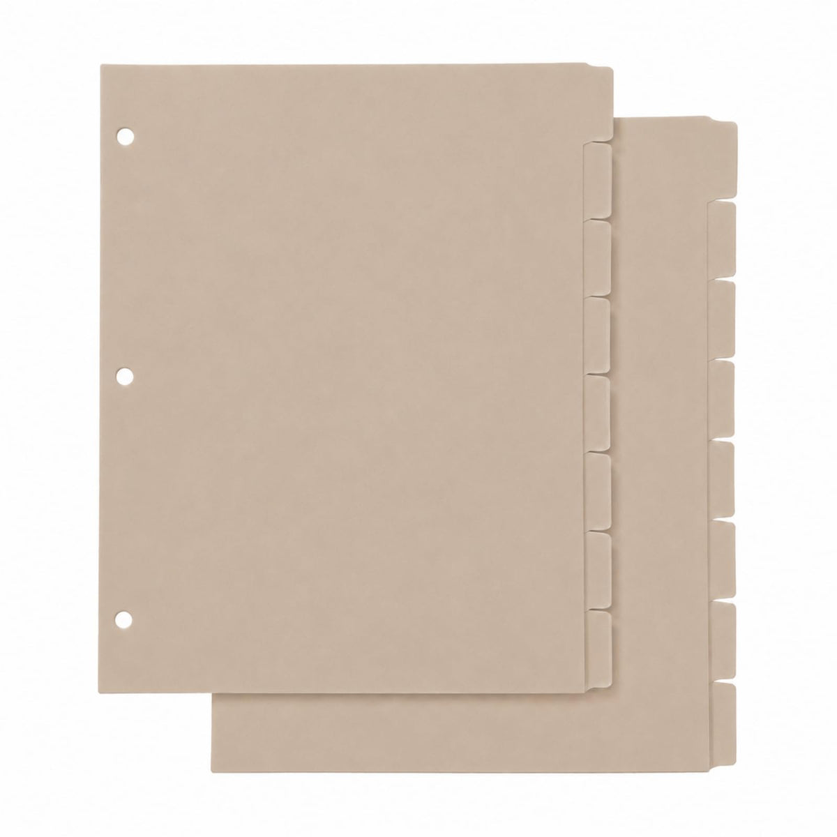 2 Set 8 Tab Brown Binder Dividers for 3 Ring Binder, Letter Size 8.5 x 11 Inch