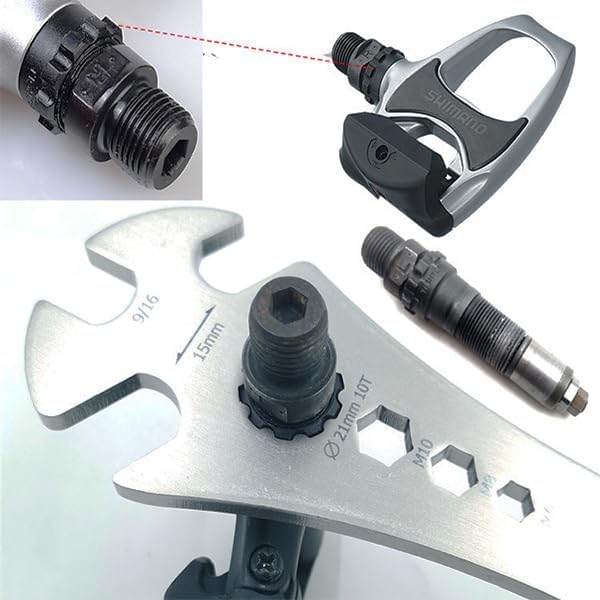 4 in 1 Bicycle Bike Pedal Wrench Bicycle Pedal Removal Tool with 320mm Extra Long Handle
