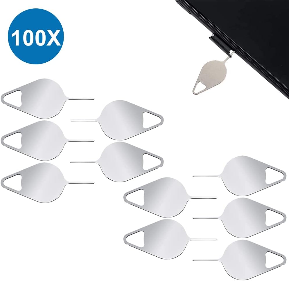100x SIM Card Removal Tool by MMOBIEL – Universal SIM Ejector Pin