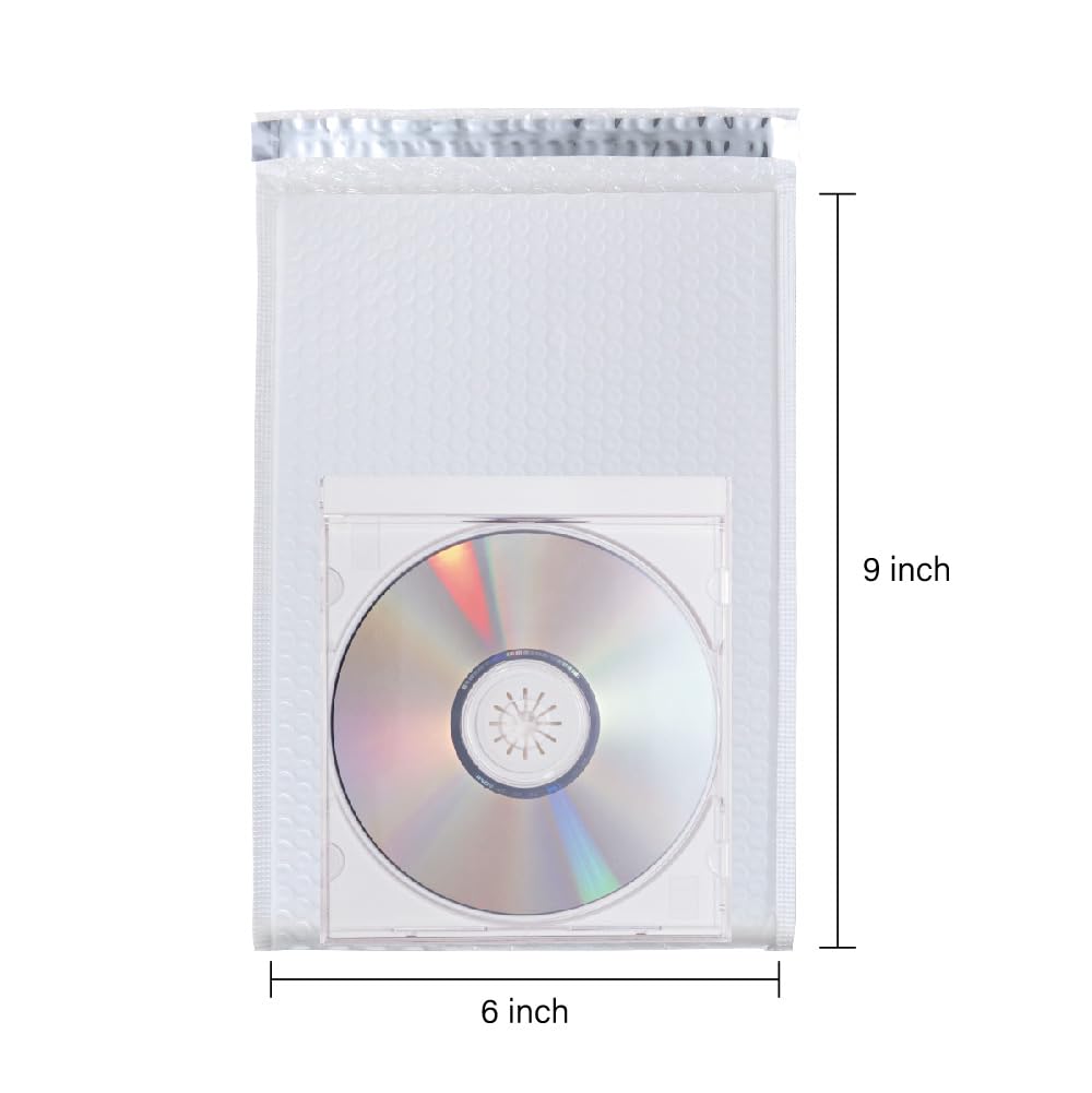 #0 7x9 Inch Poly Bubble Mailers, Padded Envelopes Bags with Peel and Seal for CD, Gift