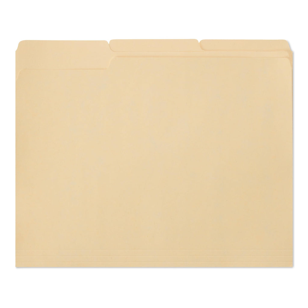 Amazon Basics File Folders with Tabs for Filing, 1/3-Cut Tab, 8.5x11 inches, Letter Size