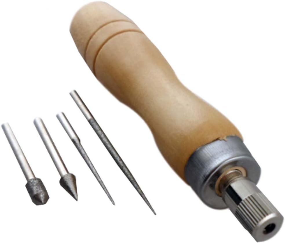 5-Piece Toolkit | Bead Reamer & Sanding Set | Wooden Handle | 4 Multi-Functional