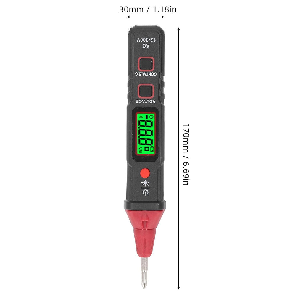 Voltage Tester Pen, Non Contact NCV Detector with LCD Flashlight Sound Light Alert 12V to