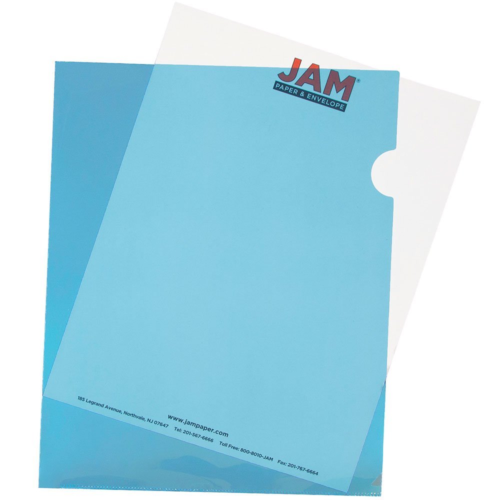 JAM PAPER Plastic Sleeves - Letter Sized - 9 x 11 1/2 - Clear Project Pockets - 12 Page