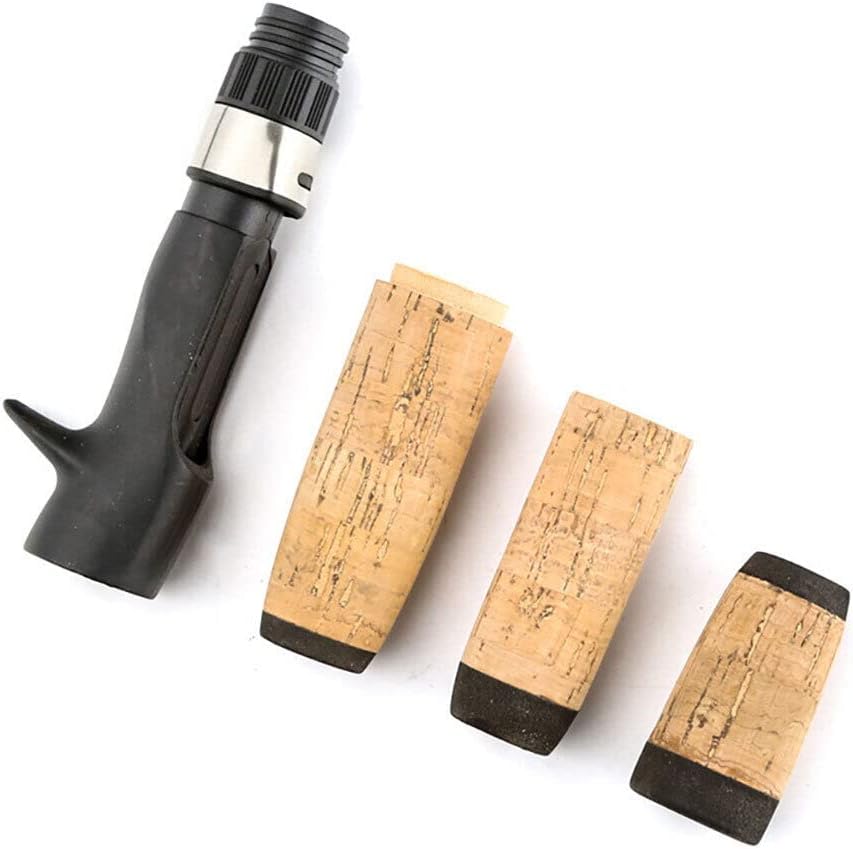 TEAMWILL 1 Set Composite Cork Spinning Fishing Rod Handle Split Handle Grips Replacement