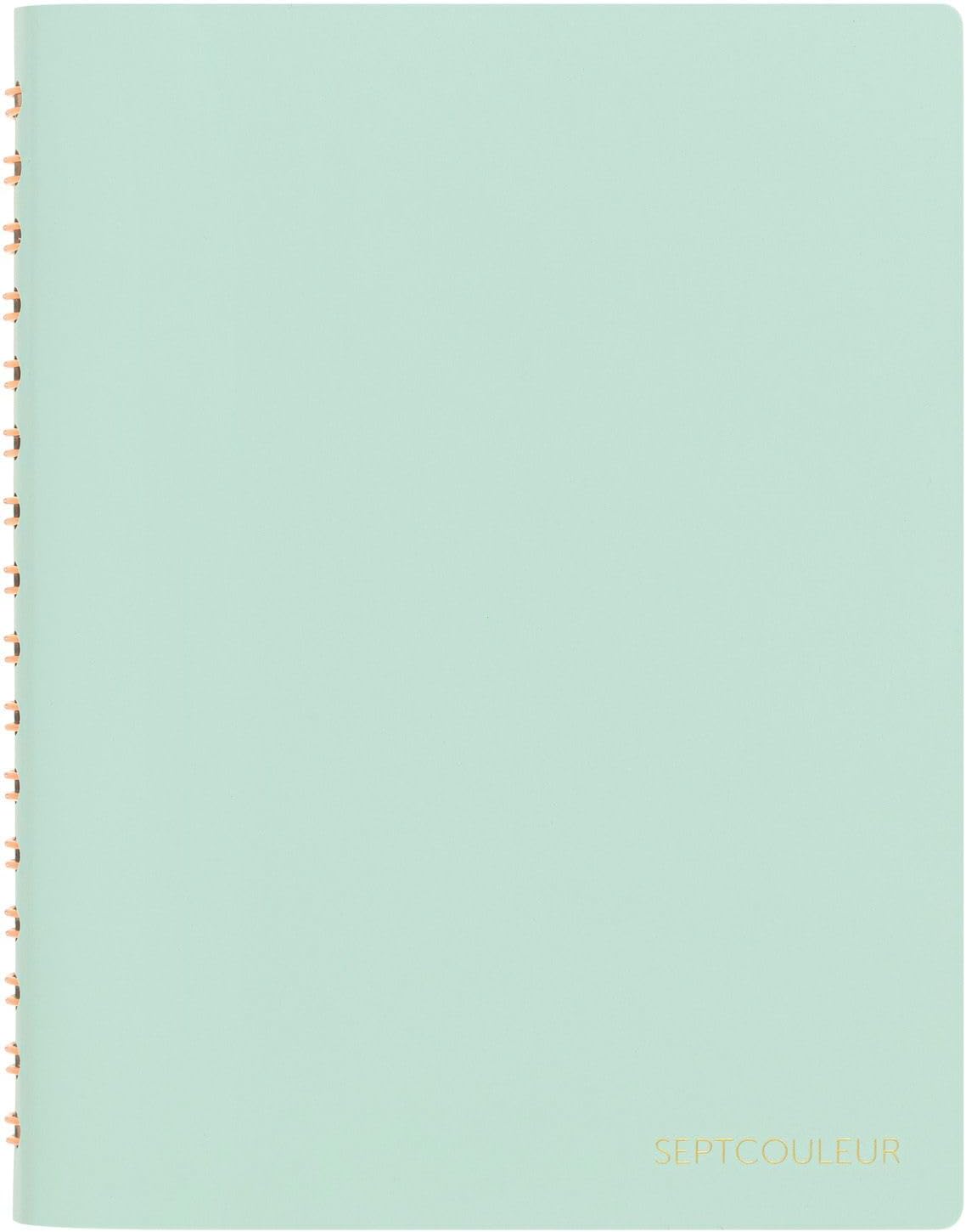 Maruman Septcouleur Spiral Notebook, 200 Pages, A5 3mm Grid, Blue