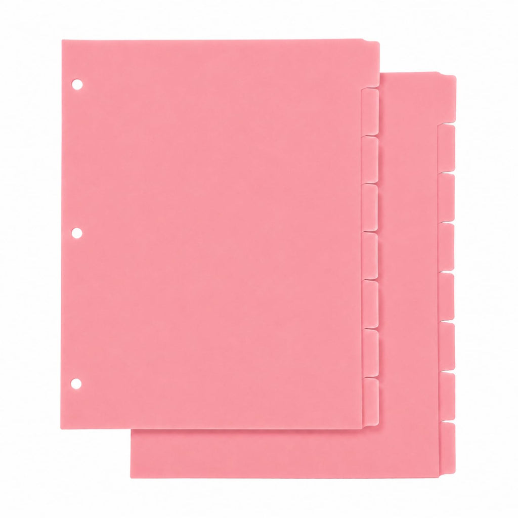 2 Set 8 Tab Brown Binder Dividers for 3 Ring Binder, Letter Size 8.5 x 11 Inch