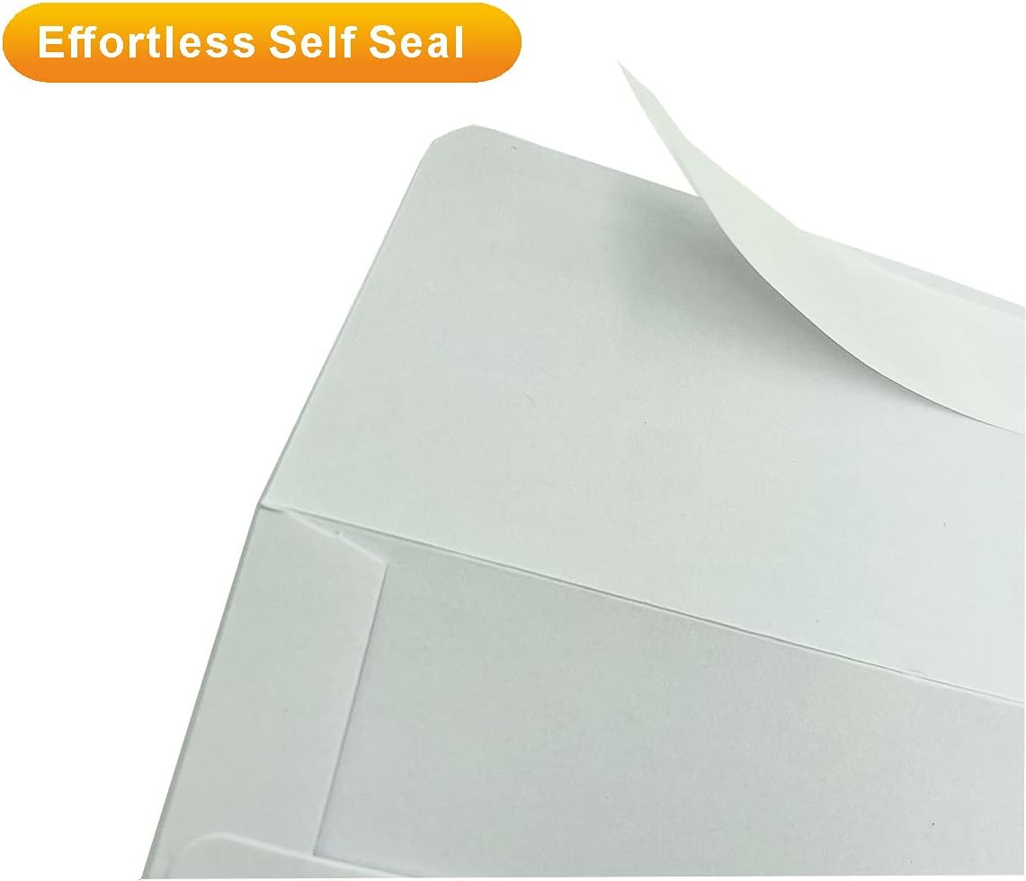 A7 Invitation envelopes （120 PCS 5.25x7.25 in） - windowless design 120GSM white paper