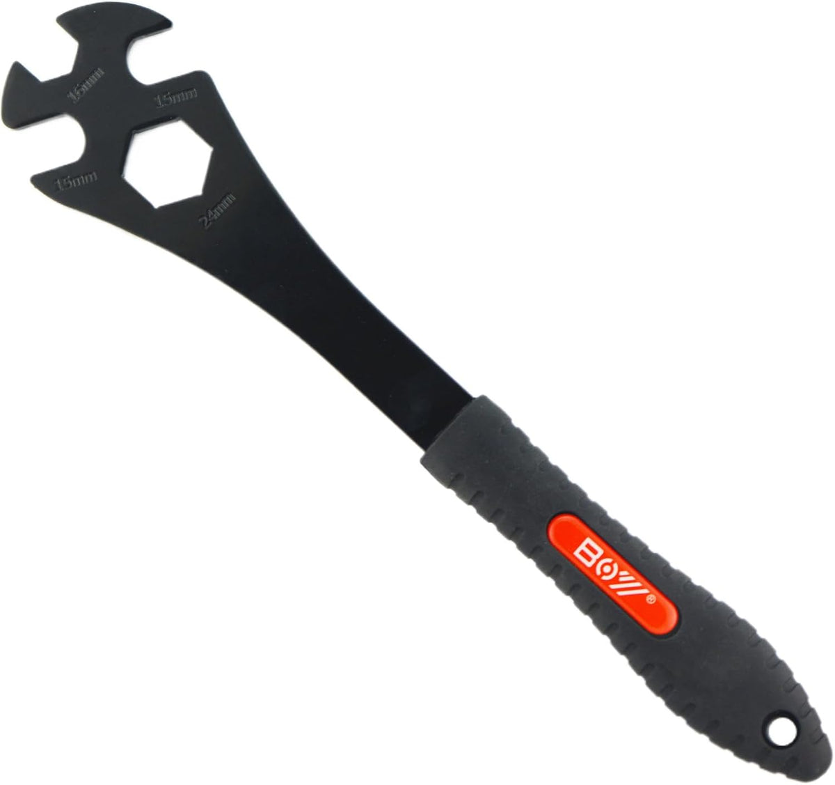 Bike Pedal Wrench 15/16/24mm Fits Crank Pullers Extra-Long Handle Steel