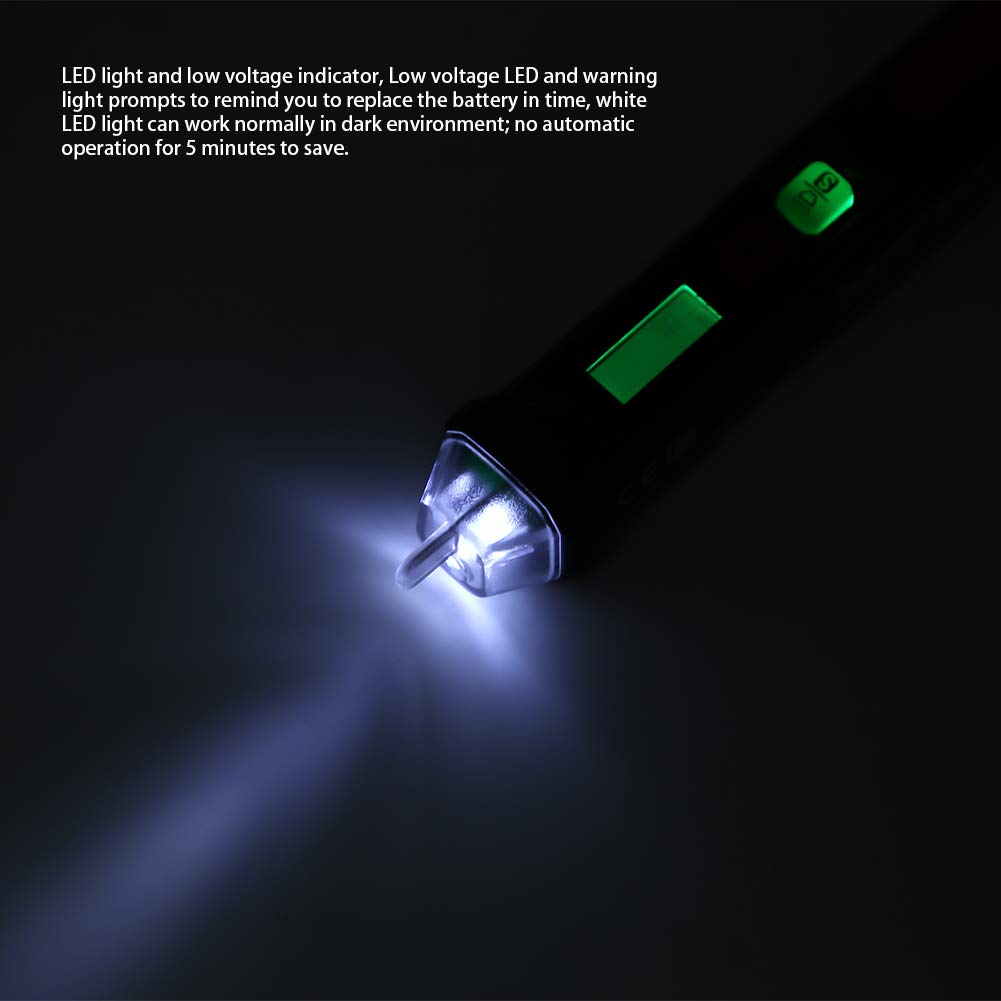 Fafeicy Non Contact Voltage Tester, AC 12V-1000V Dual Range Adjustable