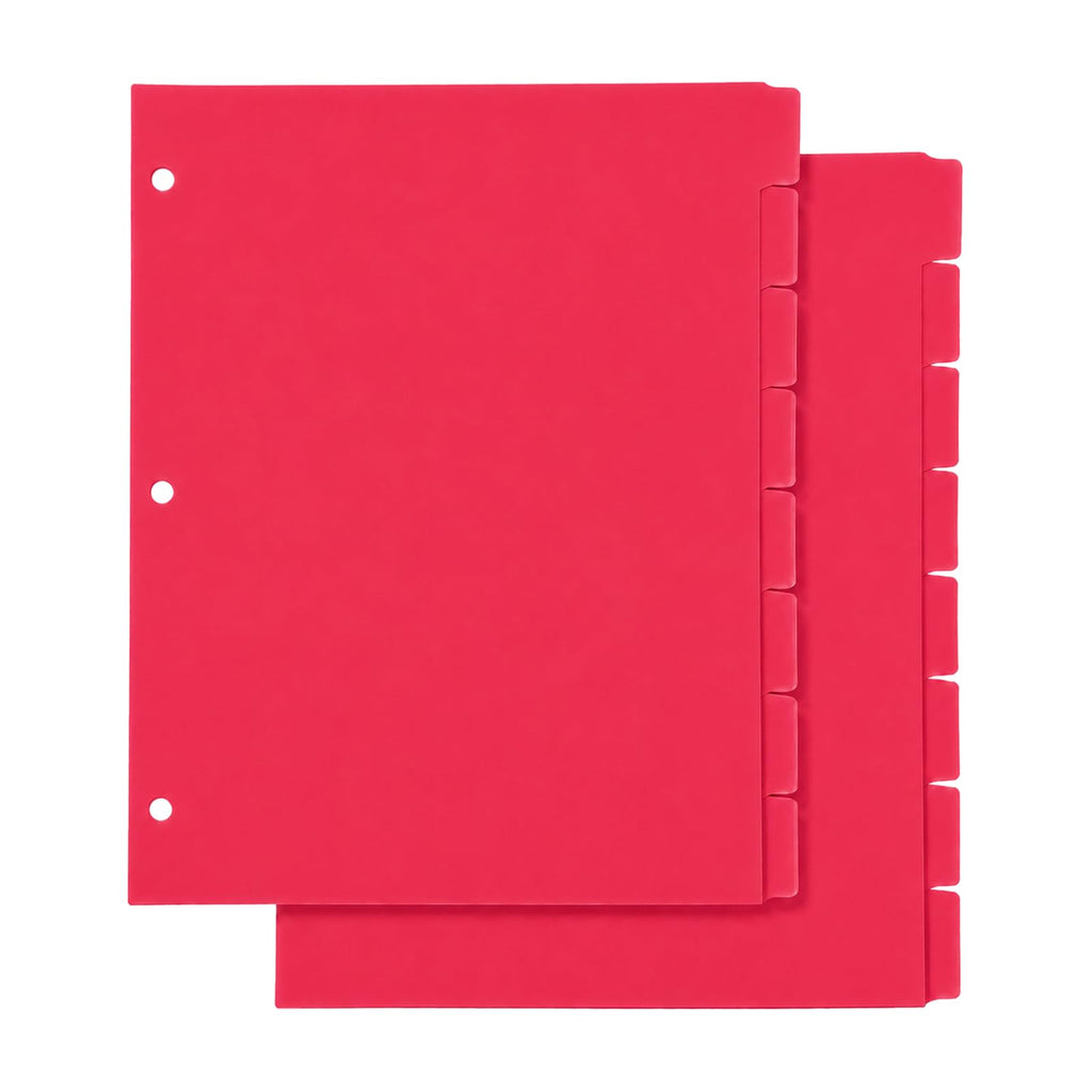 2 Set 8 Tab Brown Binder Dividers for 3 Ring Binder, Letter Size 8.5 x 11 Inch