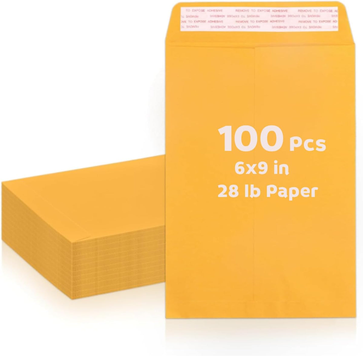6X9 Manilla Envelopes Self Seal 100 Count