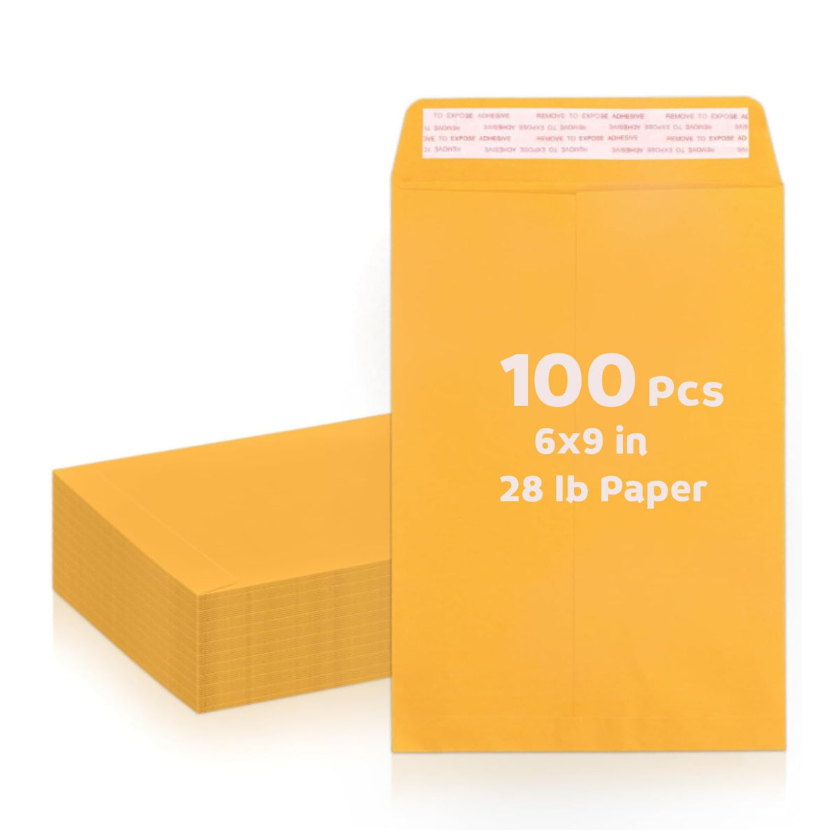 6X9 Manilla Envelopes Self Seal 100 Count