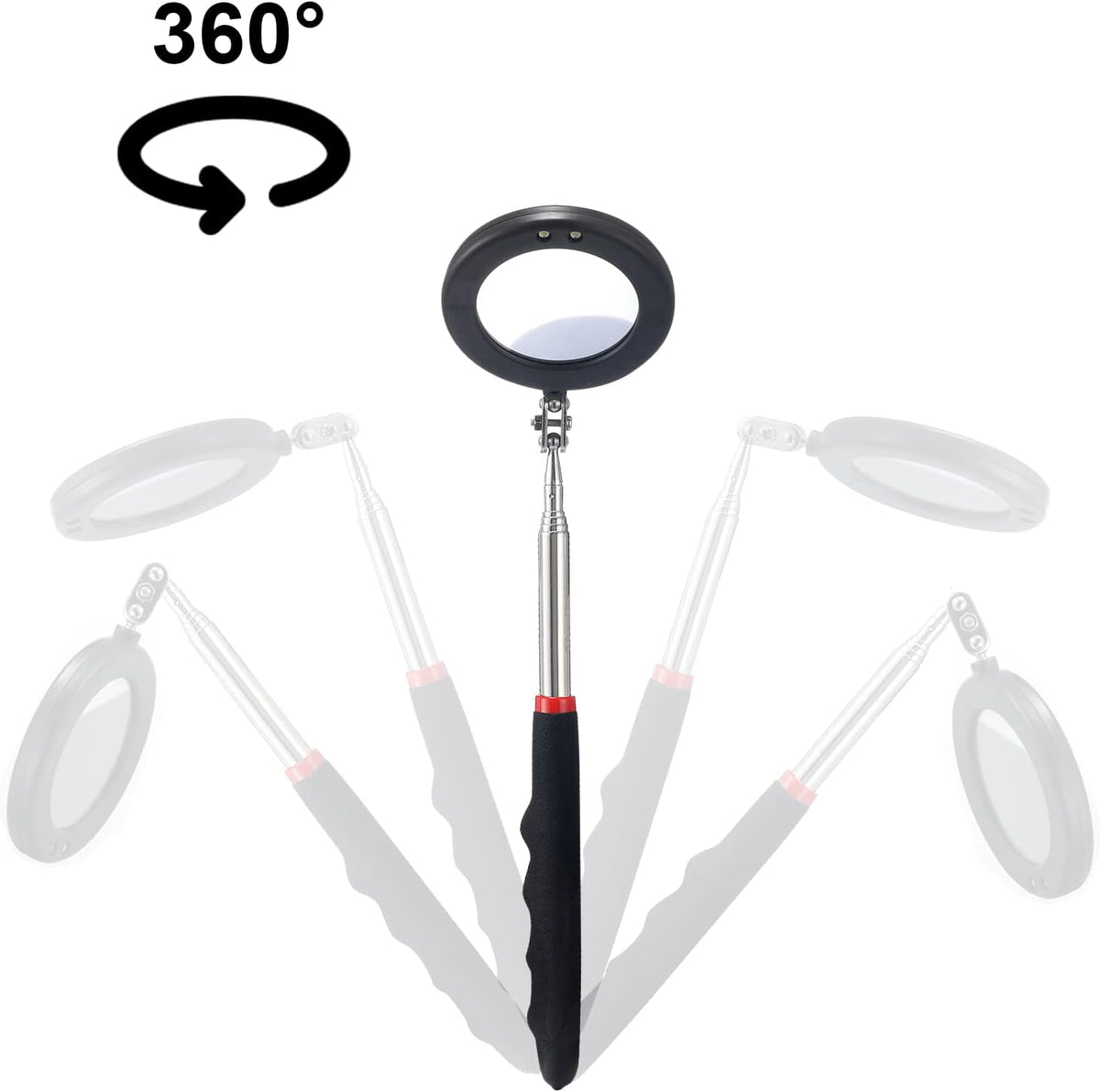 4PCS Telescoping Inspection Mirror LED Lighted Inspection Mirror