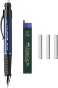 Faber-Castell Grip Plus Mechanical Pencil - 0.7mm - Blue Barrel + Super-Polymer 0.7mm HB