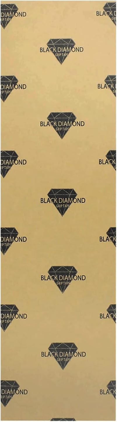 Black Diamond Longboard Skateboard Grip Tape Sheet Black 48"
