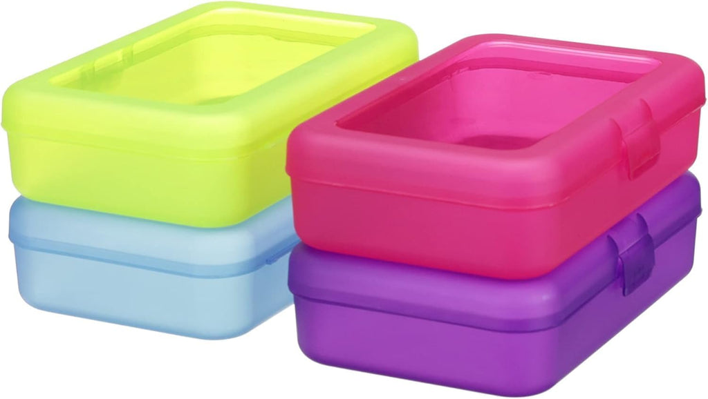 Amazon Basics 4-Pack Large Pencil Cases, Storage Organizer