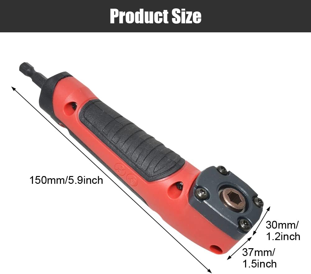 Right Angle Drill Attachment, 90 Degree Drill Adapter with 10 Bits