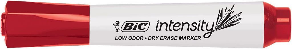 BIC Intensity Red Low Odor Dry Erase Marker, 12 Pack