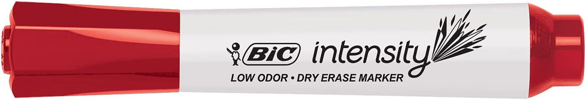 BIC Intensity Red Low Odor Dry Erase Marker, 12 Pack