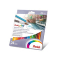 Pentel Arts Watercolour Pencil Set - Assorted, 24 Count (Pack of 1)