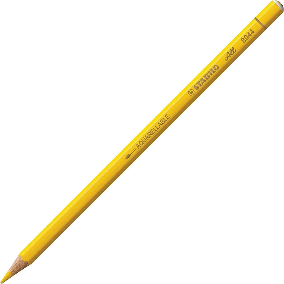 STABILO All Watercolour Effect Pencil Pack of 3 Pencils (Yellow)
