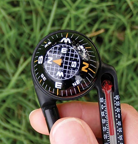Sun Company TempaComp - Ball Compass and Thermometer Carabiner | Hiking, Backpacking