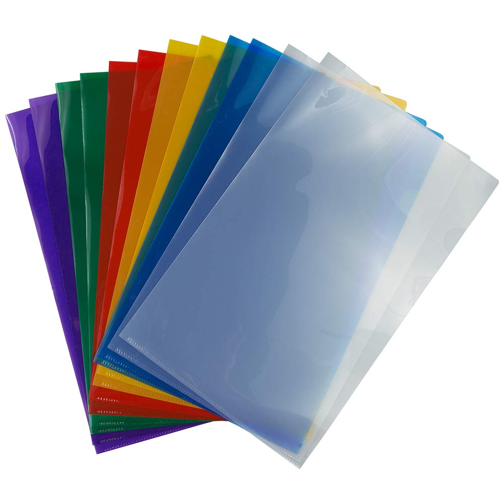 JAM PAPER Plastic Sleeves - Letter Sized - 9 x 11 1/2 - Clear Project Pockets - 12 Page
