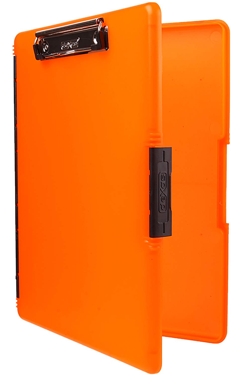 Dexas Slimcase 2 Plastic Clipboard with Storage and Side Opening, Neon Green