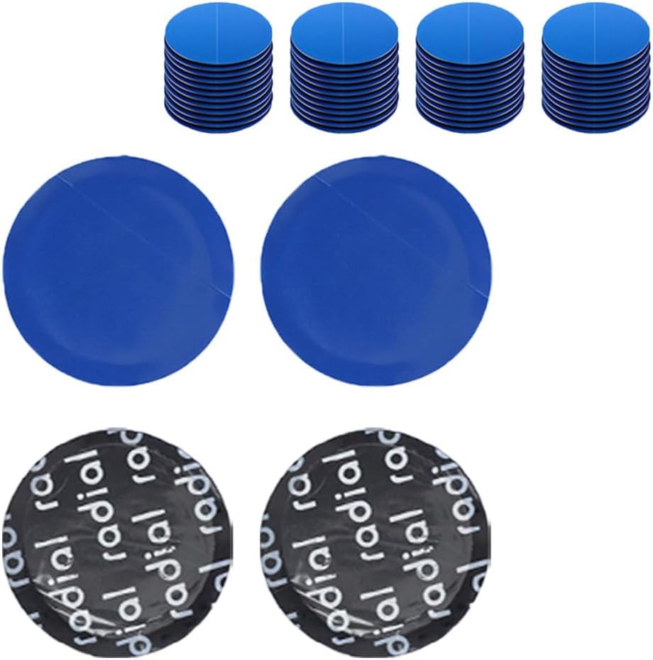 100 Pieces 1-3/4" 45mm Round Rubber Tire Repair Patch Set 1.77" for Car Truck Motorcycle