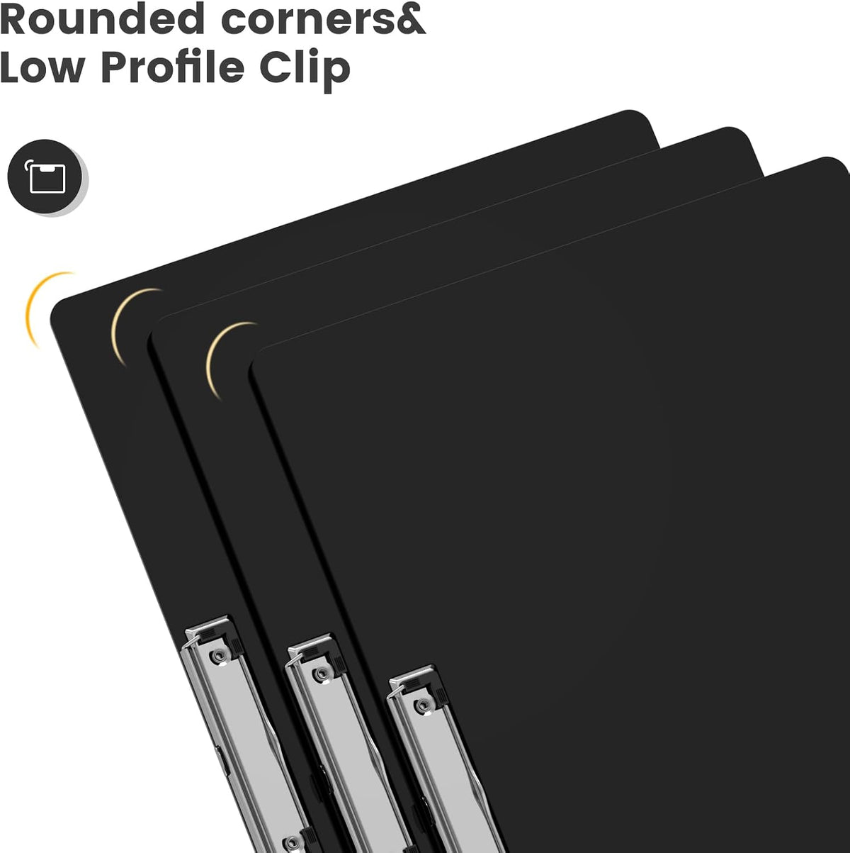 Extra Large 11x17 Clipboards, Plastic Black Drawing Boards, Horizontal Clip Board