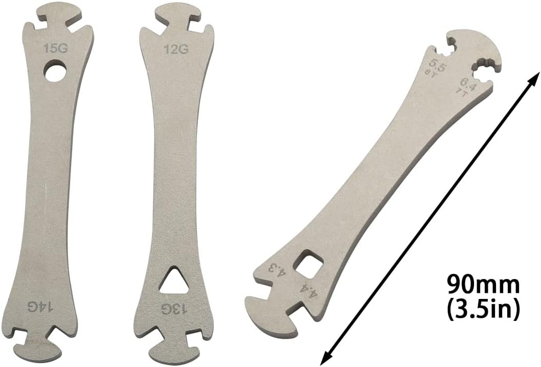 3pcs Bicycle Spokes Wrench Rim Knitting Tool Wheel Spoke Fastening Correction Repair Wire