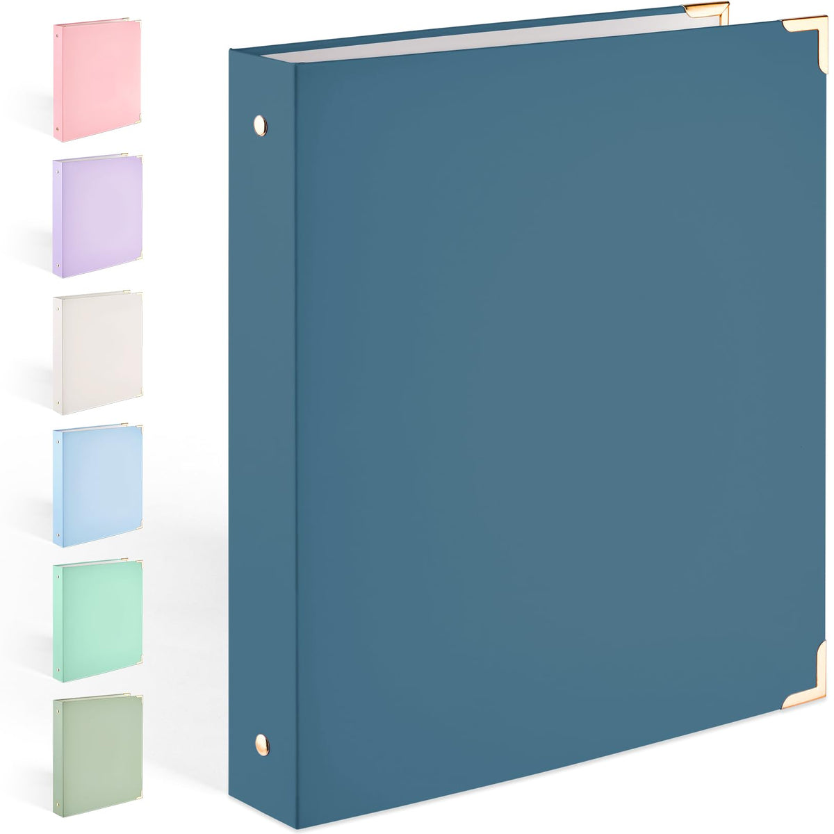 Sooez 3 Ring Binder 1 Inch with Foil Stamping & Metal Corner, Letter Size