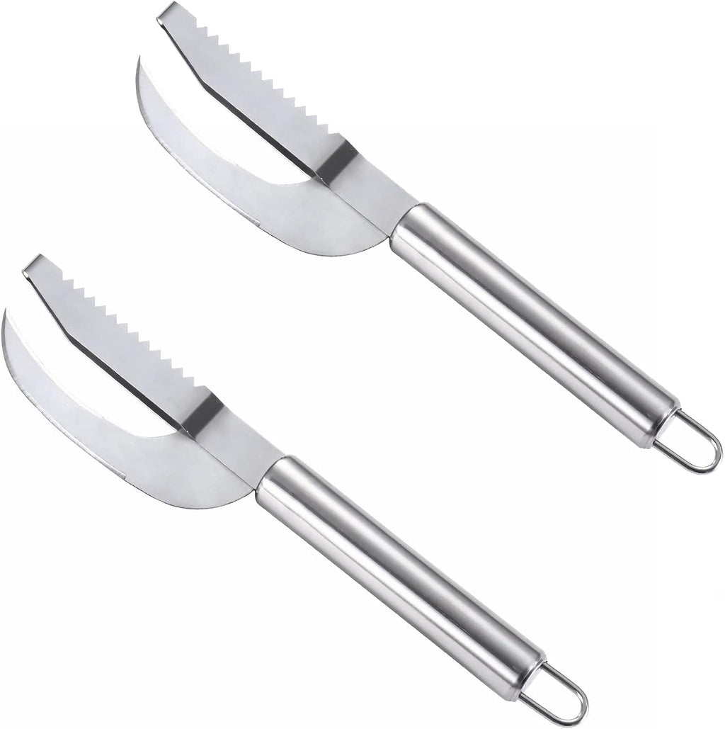 2pcs Fish Scaler Remover, 3 In 1 Stainless Steel Fish Scale Remover Tool