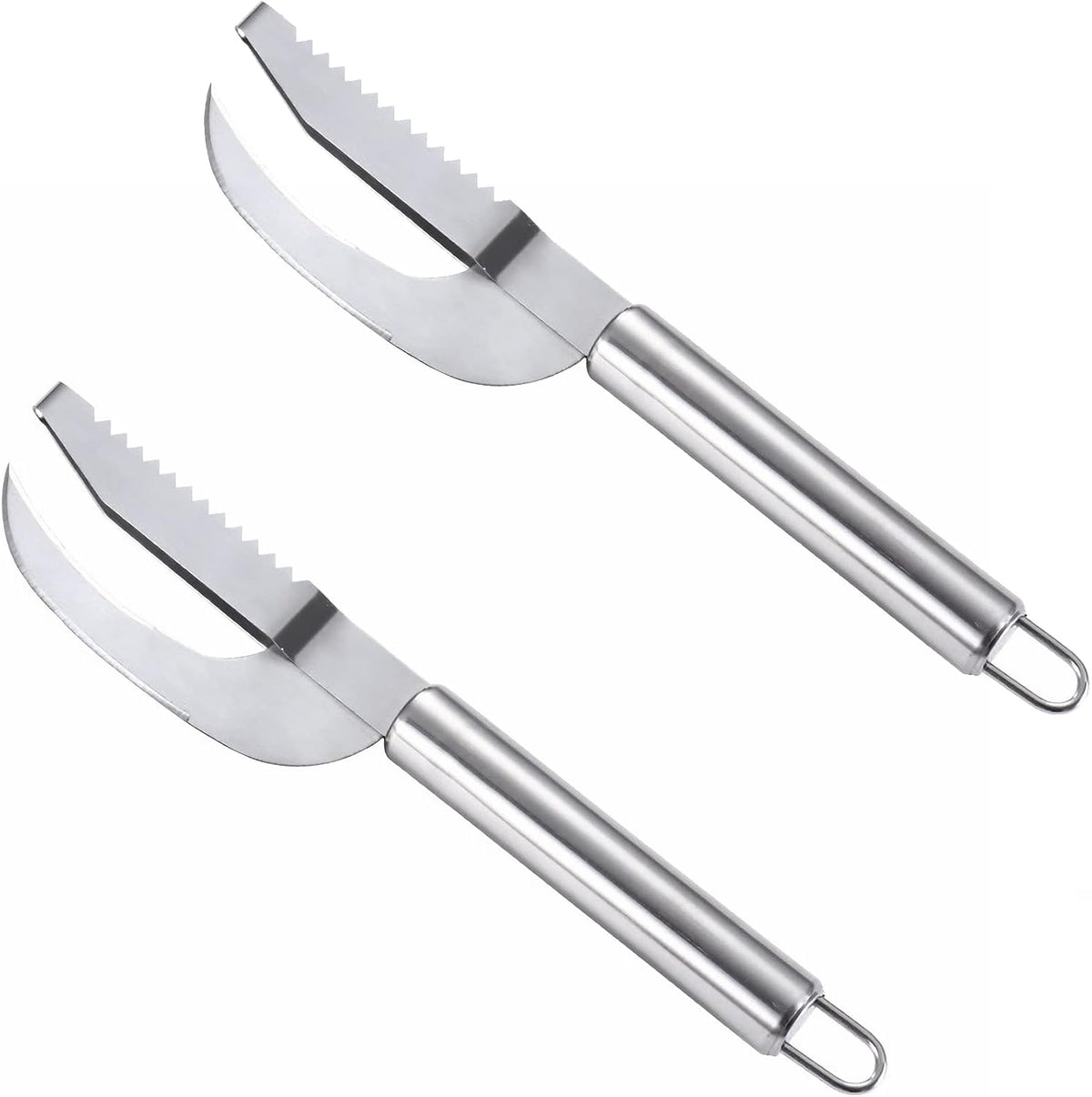 2pcs Fish Scaler Remover, 3 In 1 Stainless Steel Fish Scale Remover Tool