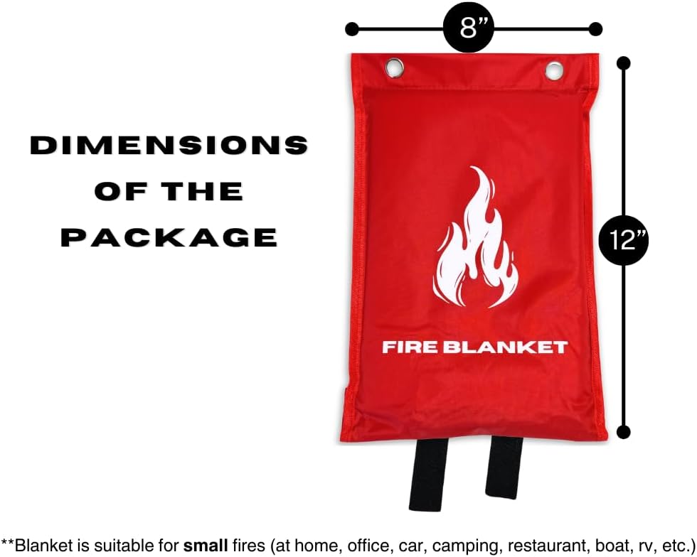 1X Fire Blanket for Home Safety Emergency for Kitchen Fiberglass Fire Blankets Fireproof