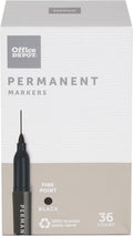 Office Depot® Brand Permanent Markers, Fine Point, 100% Recycled Plastic Barrel