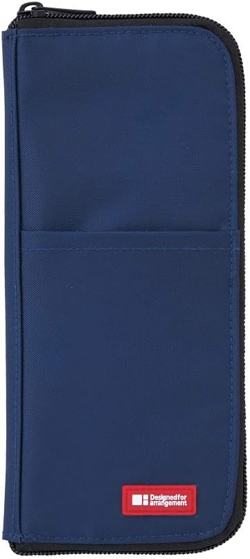 LIHITLAB LAB Slim Pen/Pencil Pouch, 0.7 × 3.9 × 8.5 Inches, Indigo (A7652-11)