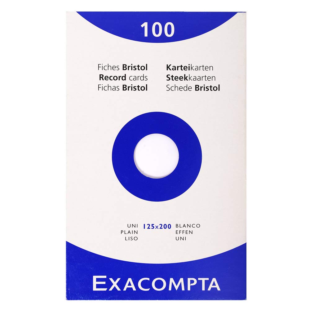 Exacompta Index Cards 3X5 Inch 100Pk