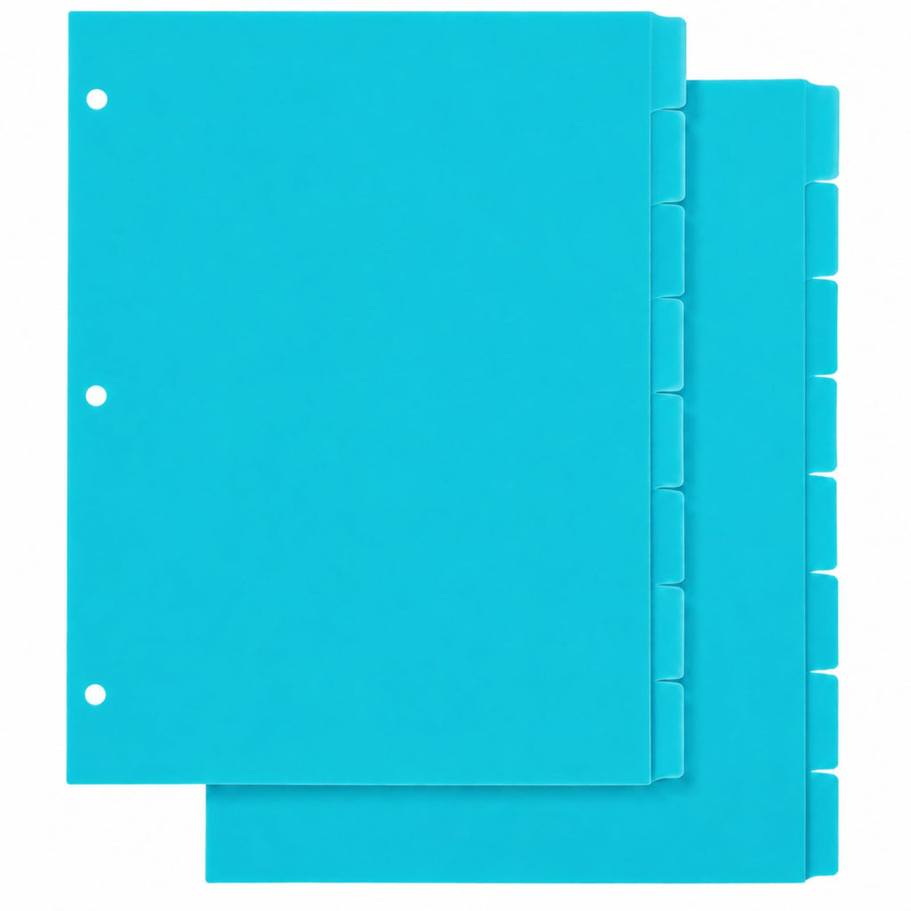 2 Set 8 Tab Brown Binder Dividers for 3 Ring Binder, Letter Size 8.5 x 11 Inch
