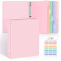 SKYDUE 1 Inch 3 Ring Binder with 8 Tab Dividers & 24 Labels