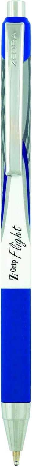 Zebra Pen Z-Grip Flight Retractable Ballpoint Pen, Blue Ink, 1.2mm, 12-Pack
