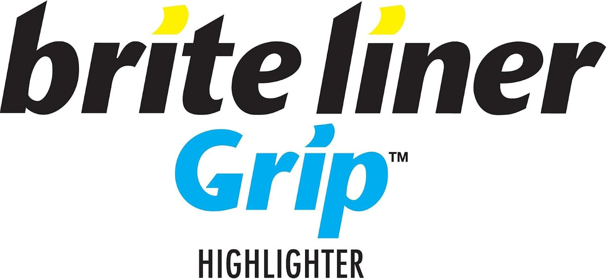 BIC® Brite Liner® Grip Highlighters, Assorted Colors, Pack Of 5