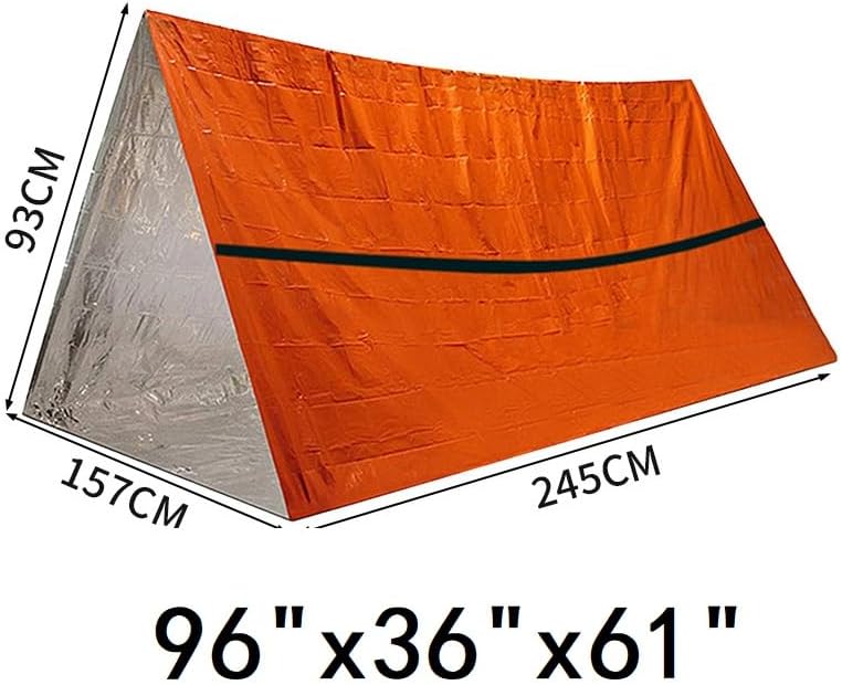 2 Person Emergency Survival Sleeping Bag Thermal Bivy Shelter Tent Kit Mylar Tube