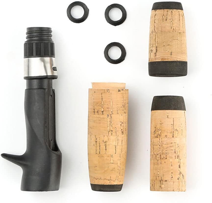 TEAMWILL 1 Set Composite Cork Spinning Fishing Rod Handle Split Handle Grips Replacement