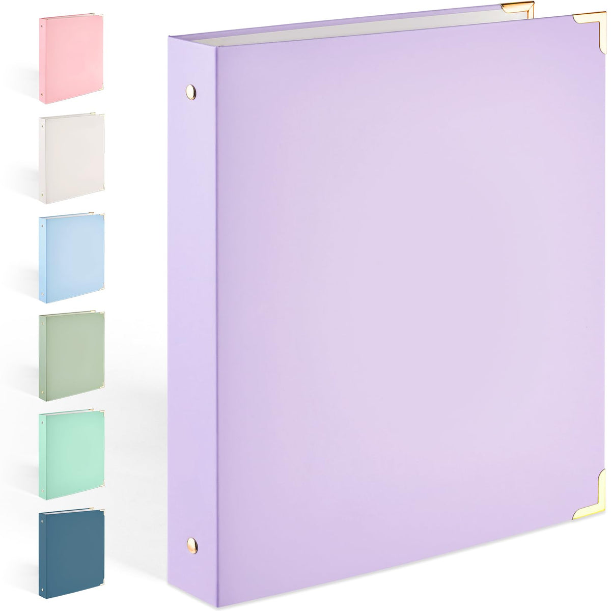 Sooez 3 Ring Binder 1 Inch with Foil Stamping & Metal Corner, Letter Size