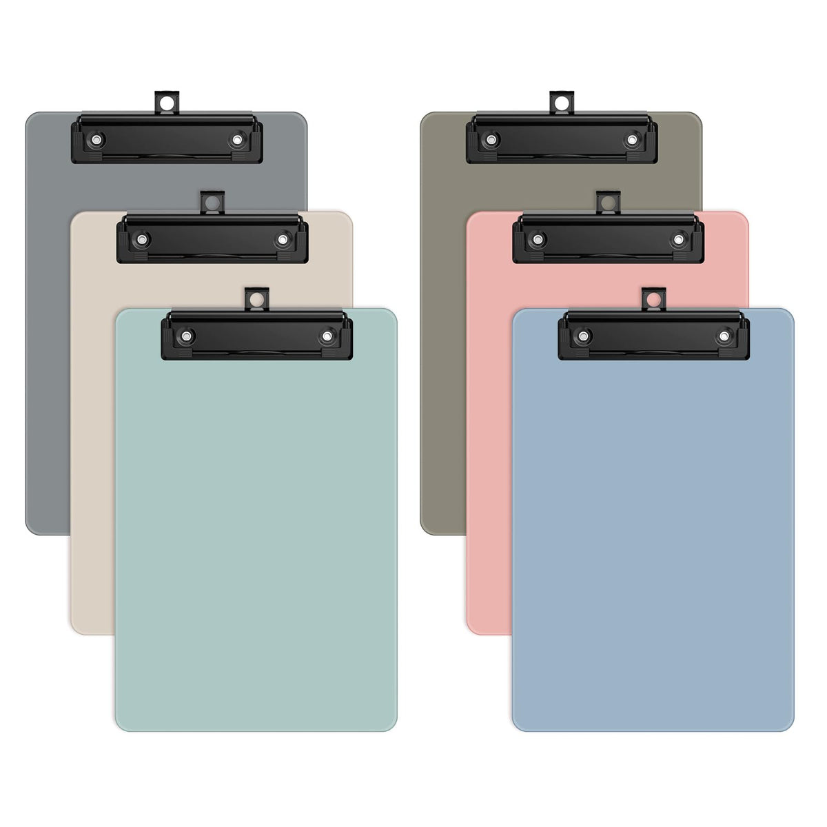 6 Pack Colorful Small Clipboard, A5 Mini Clip Board